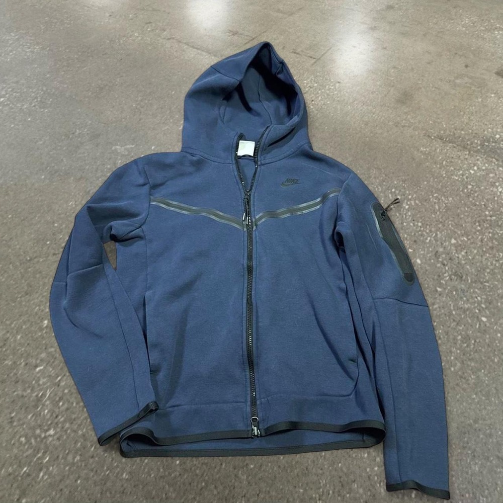 Nike Tech Fleece Full Zip Hoodie Mens Small Navy Blue Jacket